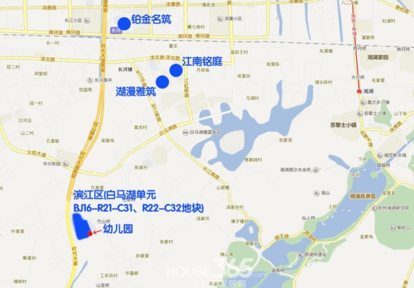 中南白马湖地块区位图