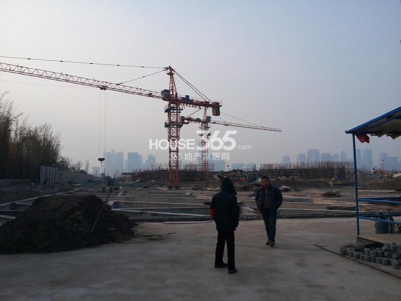 2014年2月中旬莱蒙水榭春天项目工地实景图