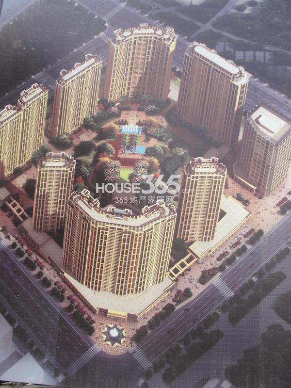 绿地旭辉城项目围挡上的鸟瞰图