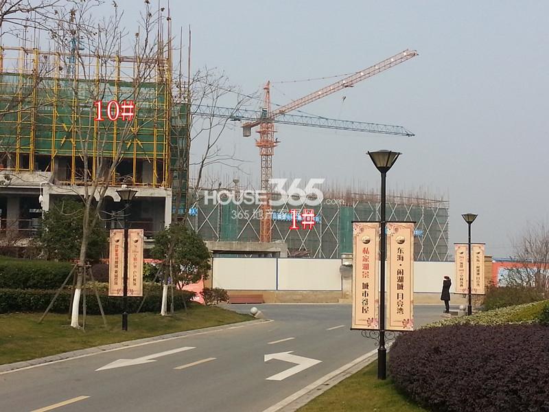 东海闲湖城印象加州10、1号楼工程进度（2014.2）