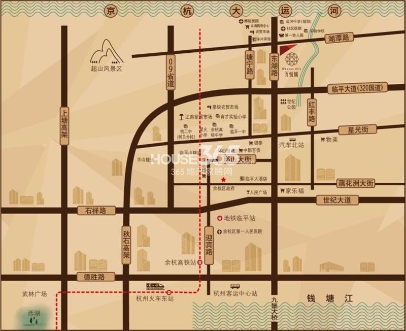 嘉丰万悦城交通图