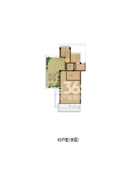 白塘壹号 K2叠加别墅 四室三厅一卫 约198㎡ 夹层