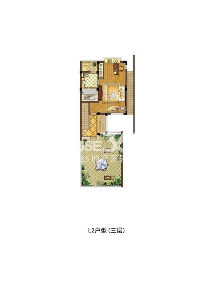 白塘壹号L2联排别墅 四室两厅四卫 约298㎡  三层