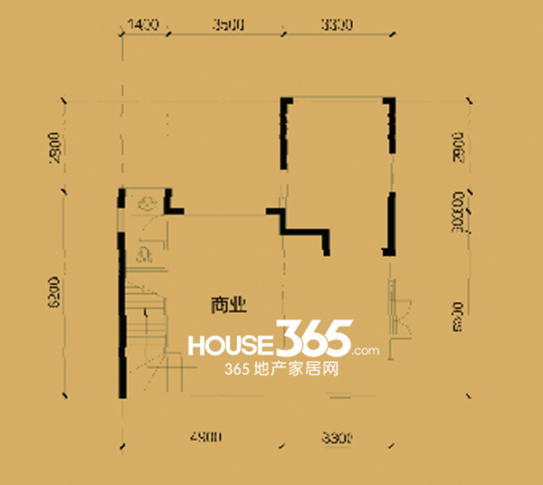 幸福里程商铺3#楼一层商业平面