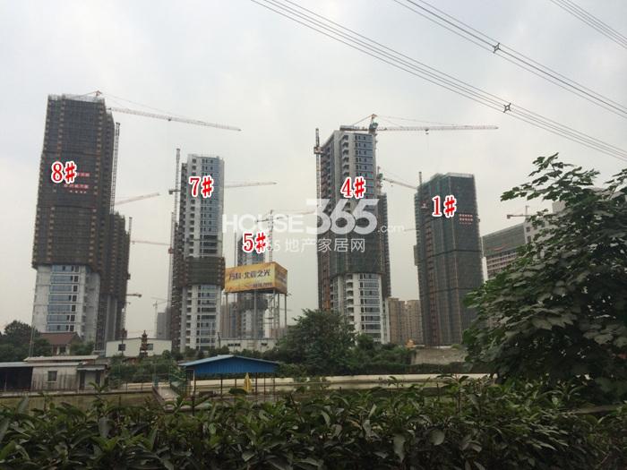 万科北宸之光1、4、5、7、8#进度 2014.9.25