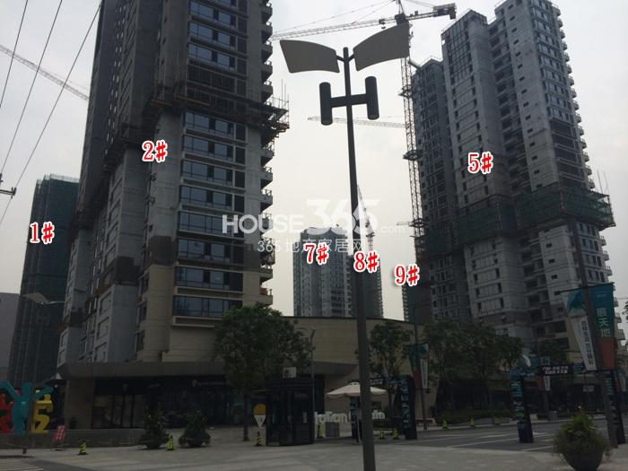 万科北宸之光1、2、5、7、8、9#进度 2014.9.25
