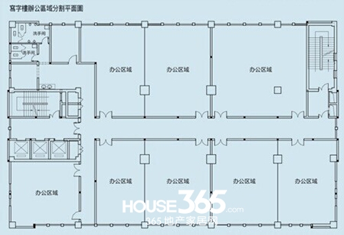 福斯中心写字楼办公区域分割平面图 