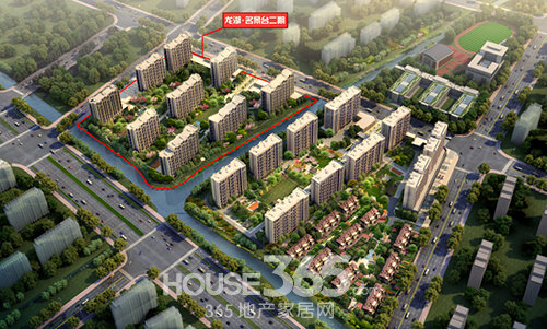 龙湖名景台一期和二期鸟瞰图