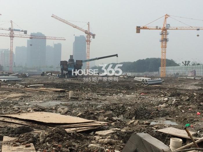 德信大家钱江府现场打地基实景图 2014年11月摄