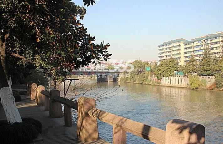 滨江华家池西北侧艮山运河公园实景图