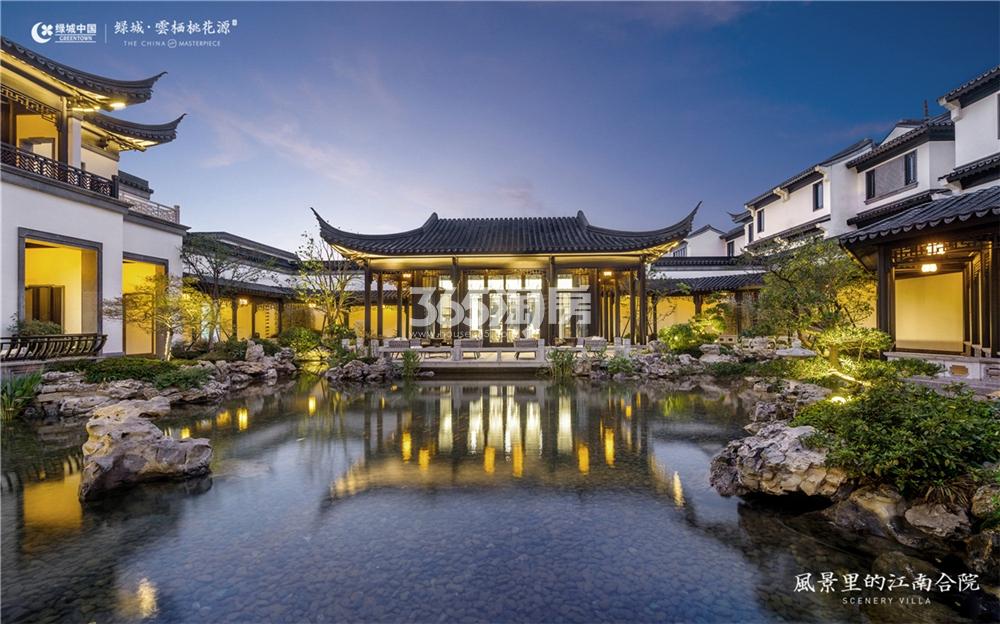 2019年3月绿城云栖桃花源夜晚水景