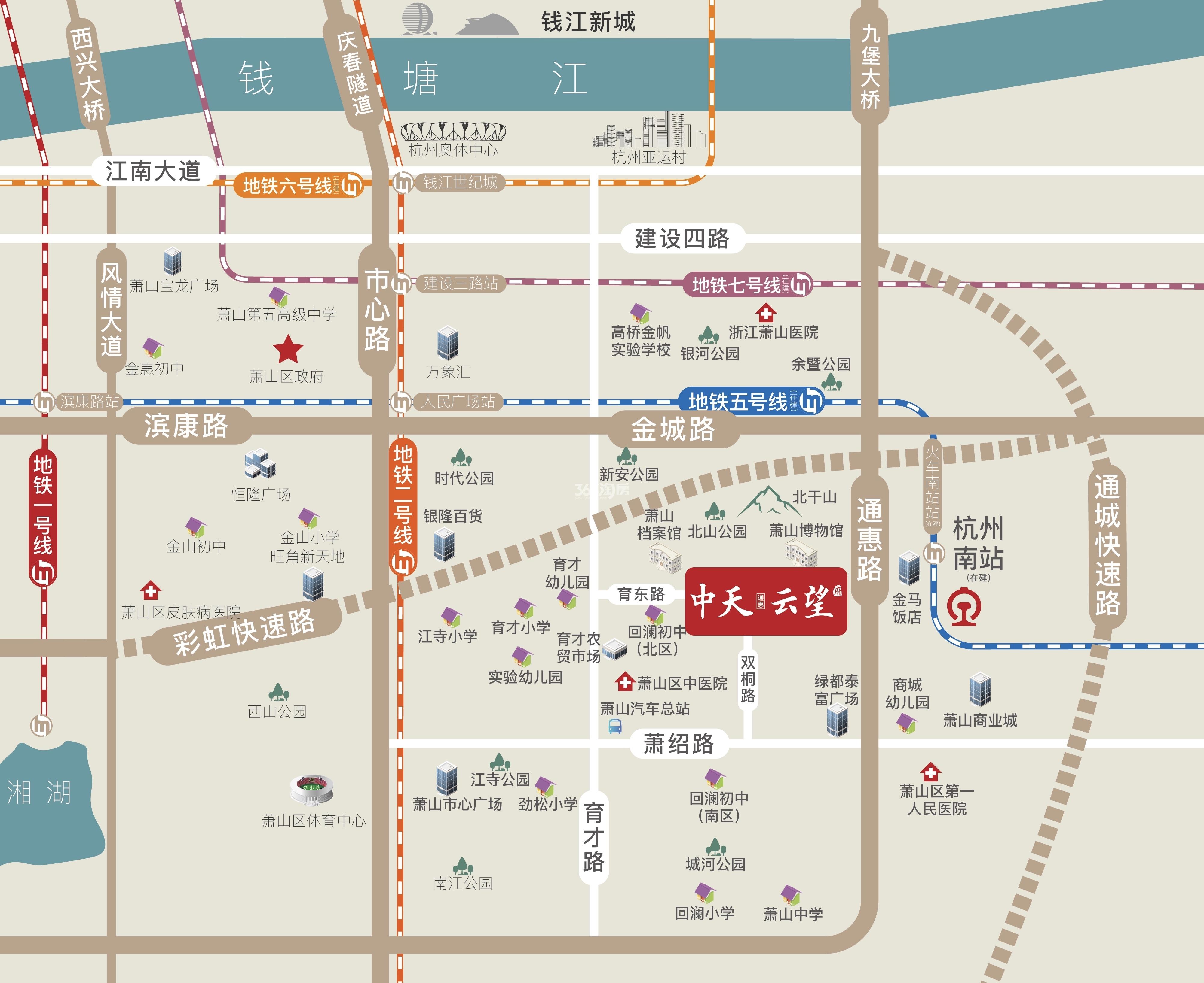 中天云望交通图