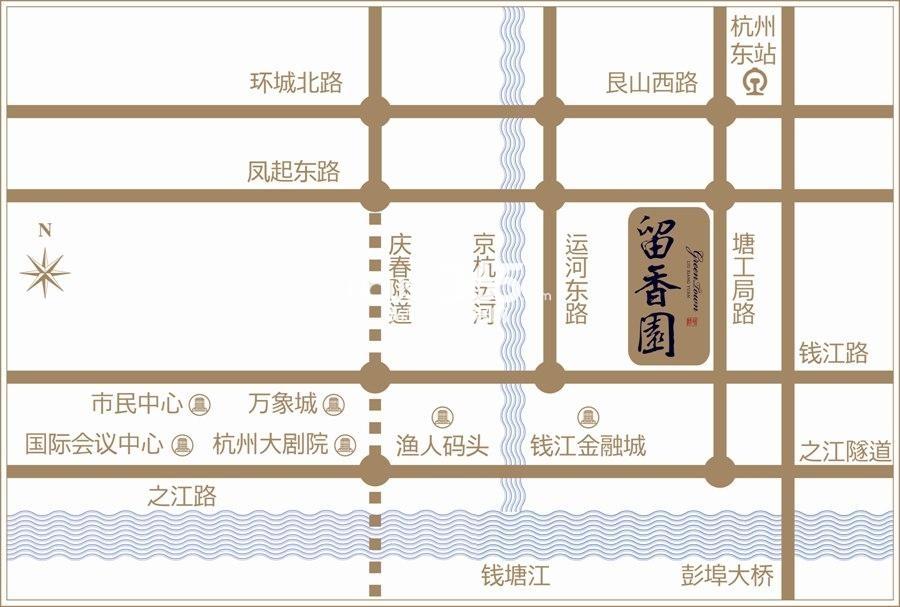 绿城留香园交通图