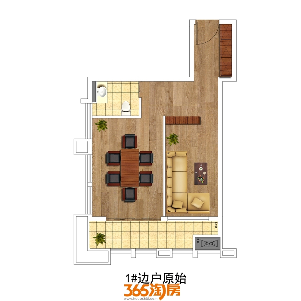 中翰名庭1#80㎡边户