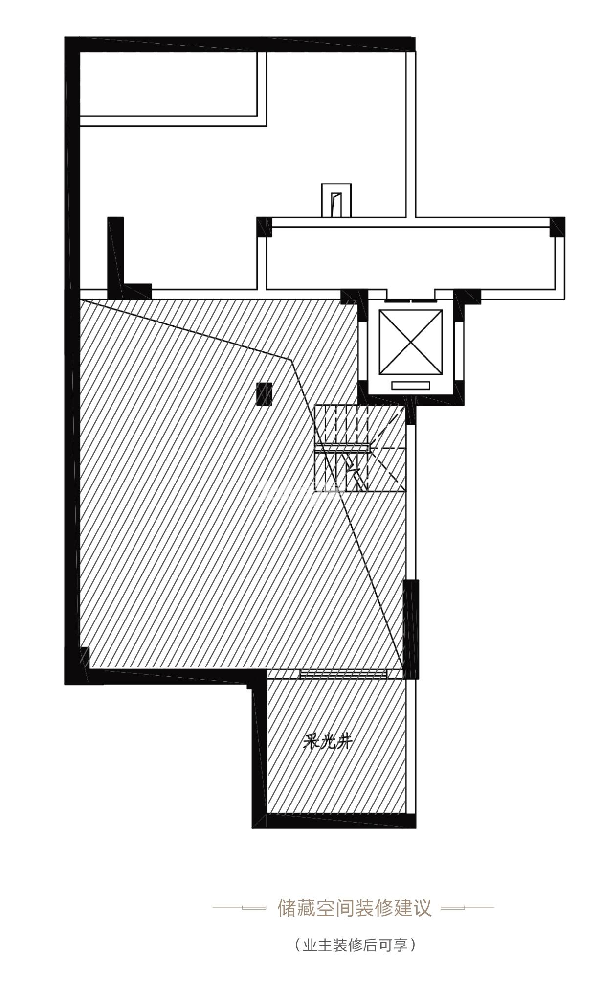 融信沐澜中叠E2户型储藏室 135㎡