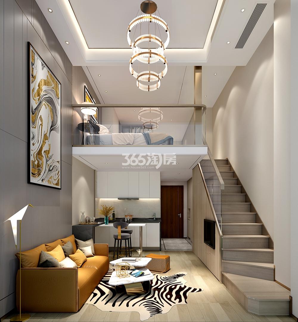 越秀天悦江湾天睿LOFT户型样板间效果图