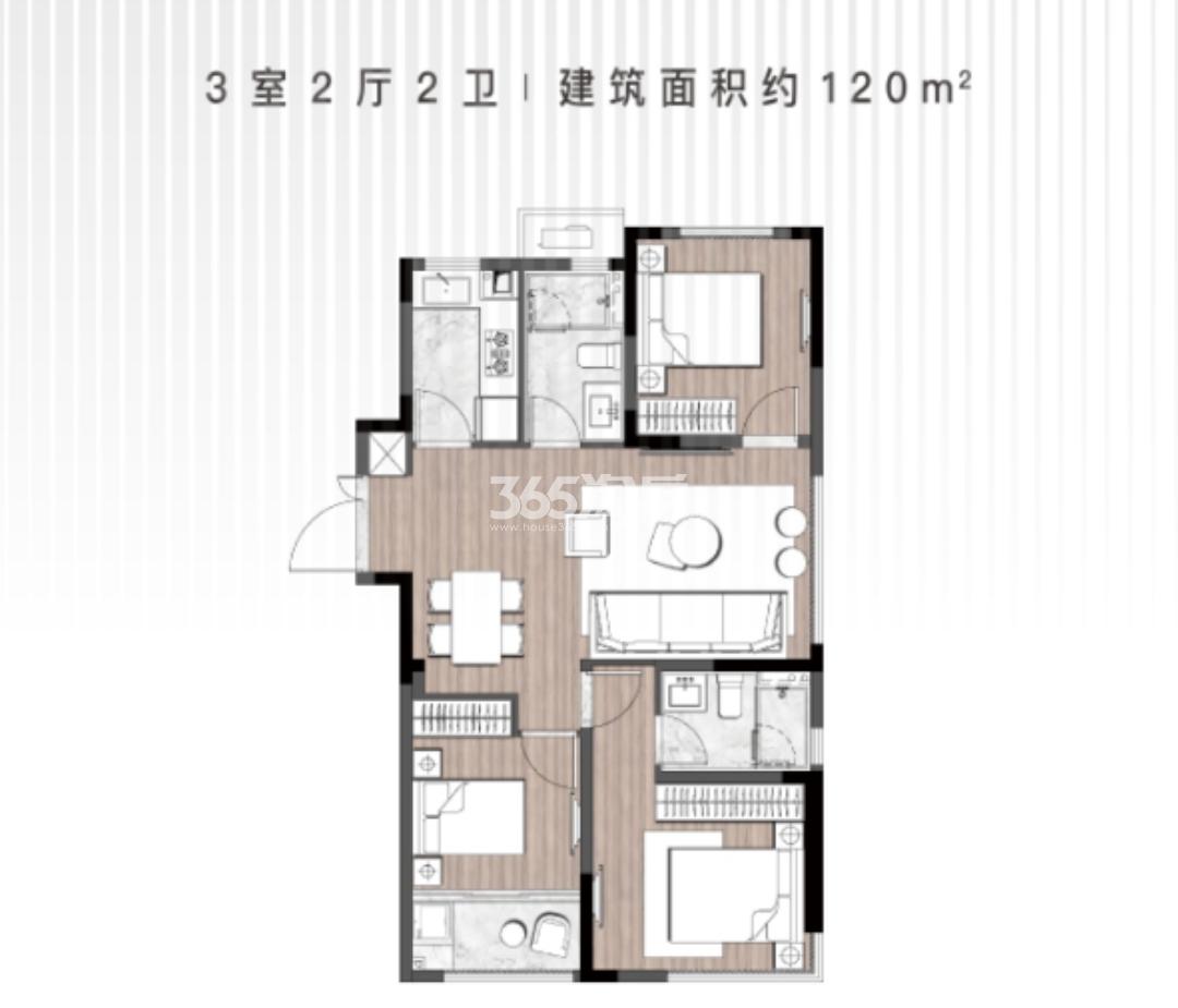 永威姑胥府120㎡户型图