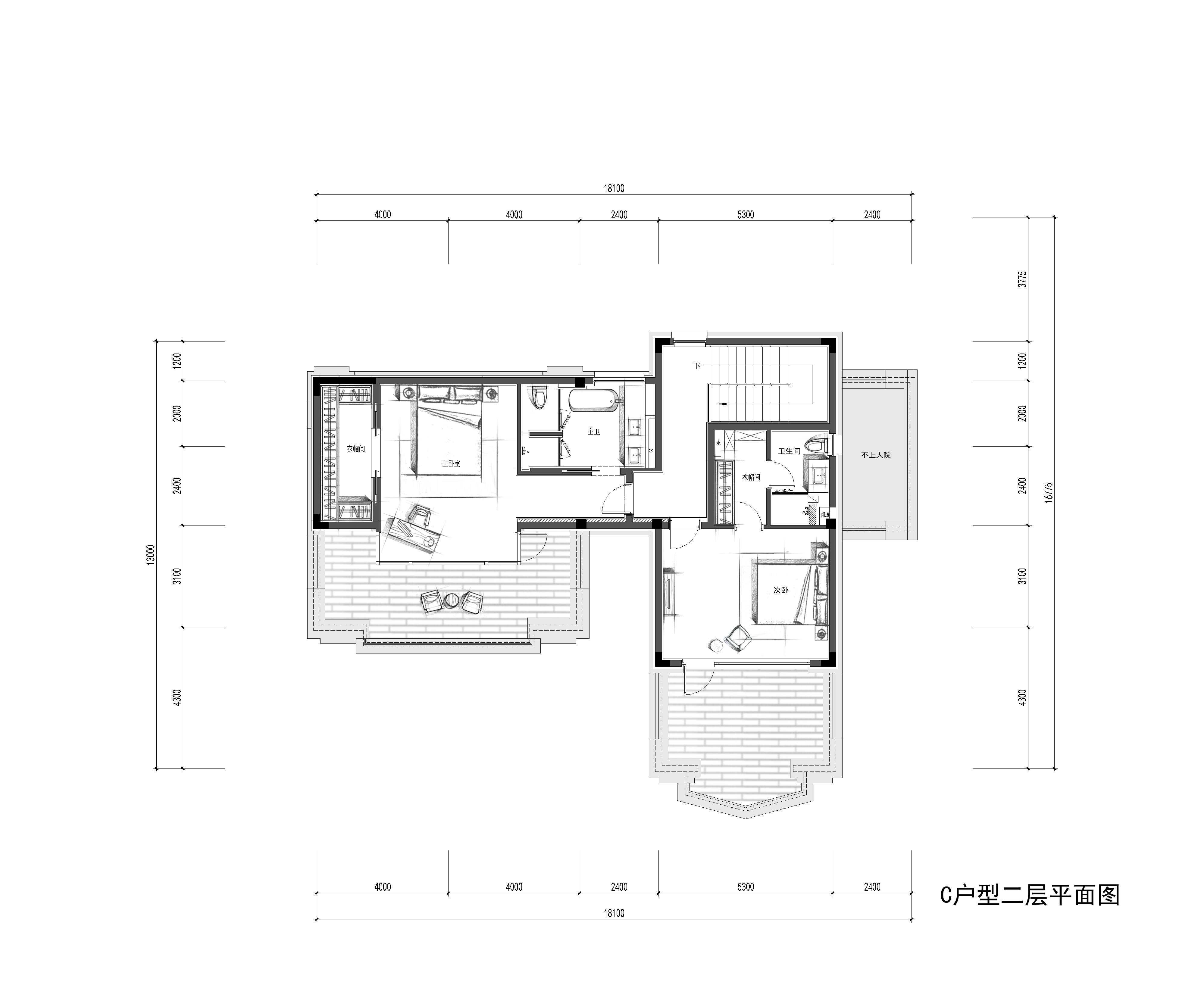 富春泉水湾六期C户型273方（二层）