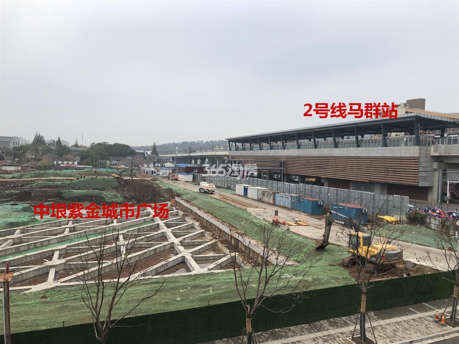 中垠紫金观邸周边在建商业体以及地铁2号线