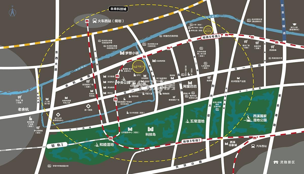 时代天元城项目交通区位图