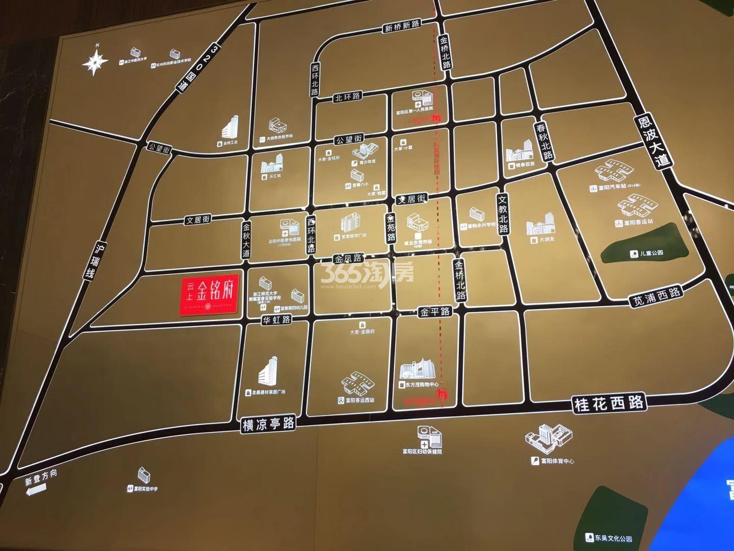 云上金铭府区域沙盘图（2019年10月摄）