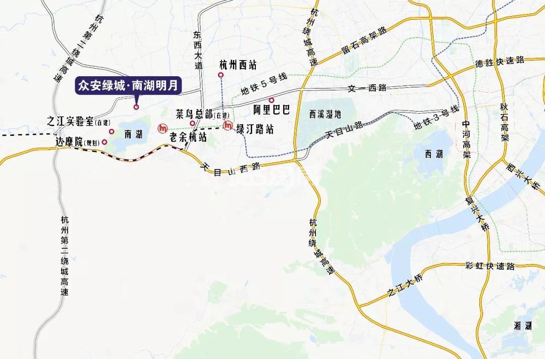 南湖明月府项目交通区位图