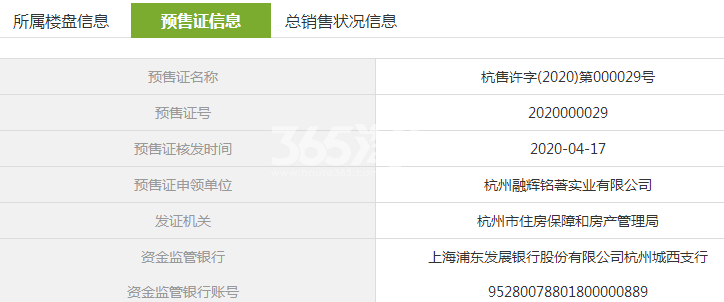 金辉紫雅云邸2-4号楼预售证信息