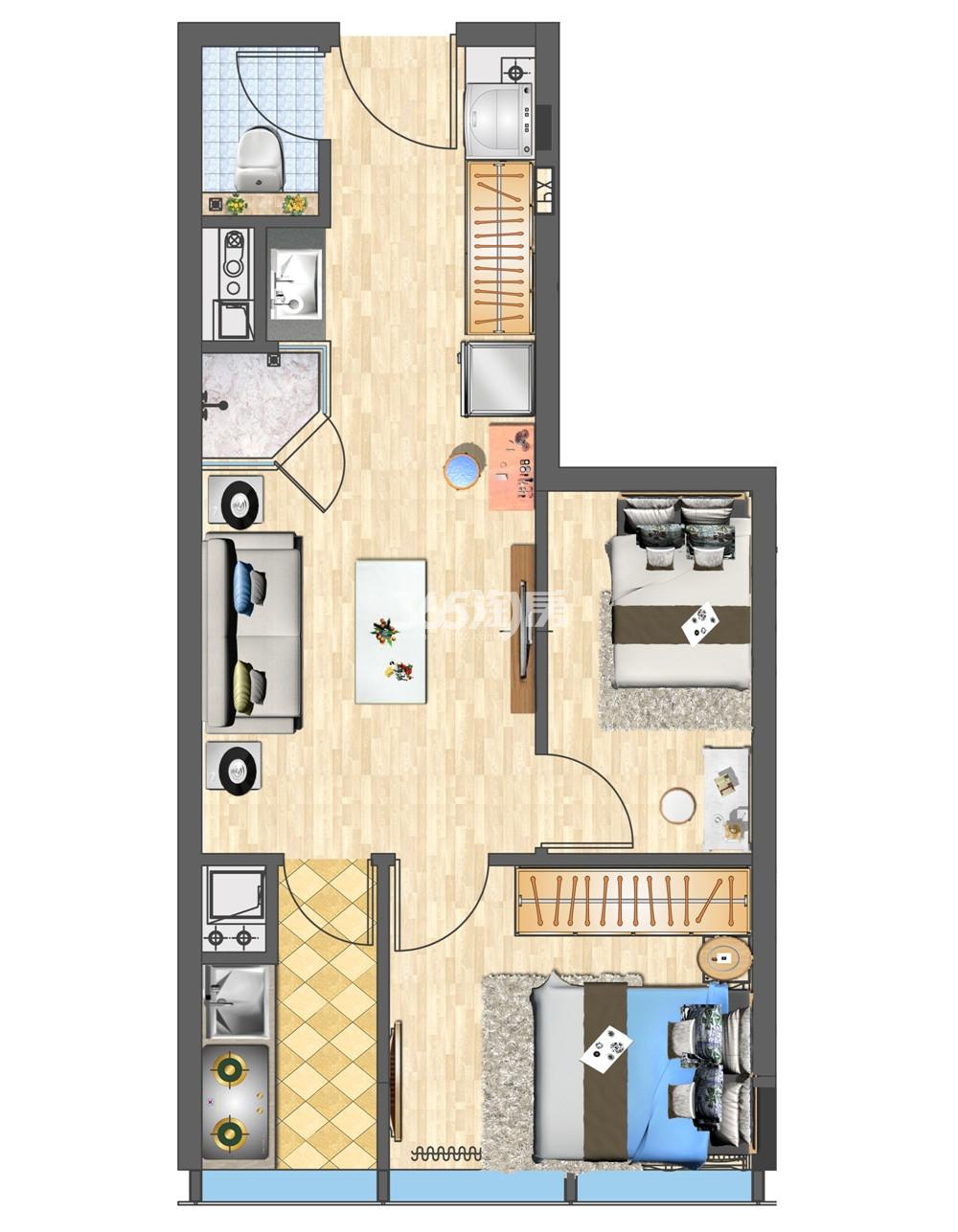 建邺吾悦广场公寓60-68㎡_南京建邺吾悦广场_南京365淘房