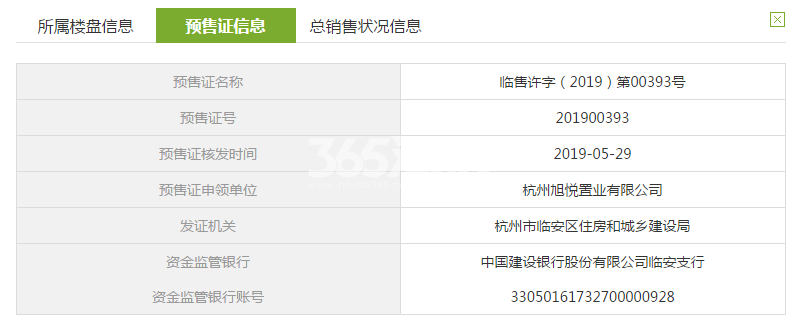 旭辉中粮朗香郡13#预售证信息