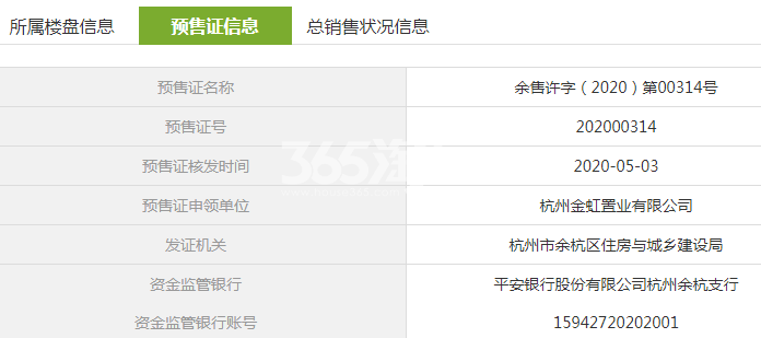 凤玺云著7-9号楼预售证信息