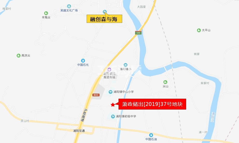 旭辉浦阳宅地位置图