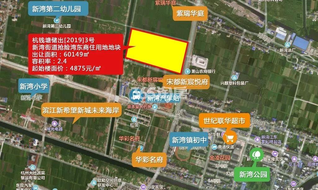 杭钱塘储出(2019)3号浙江万固实业新湾商住地