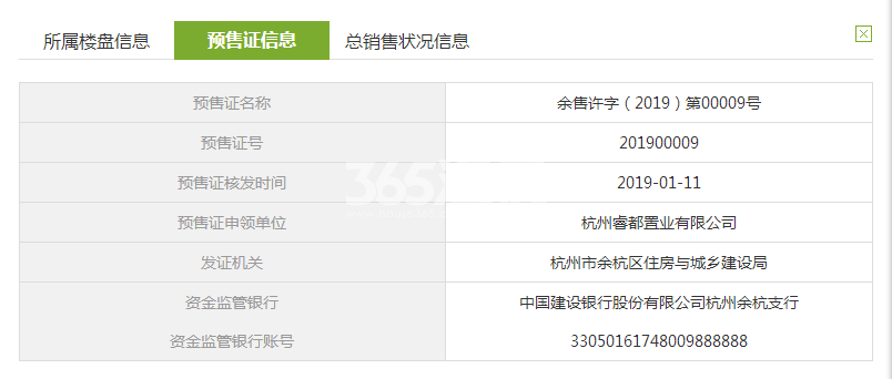 镜鉴未来府项目4-6号楼预售证信息