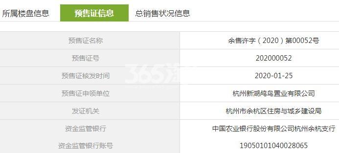 金色池塘家苑1-9号楼预售证信息