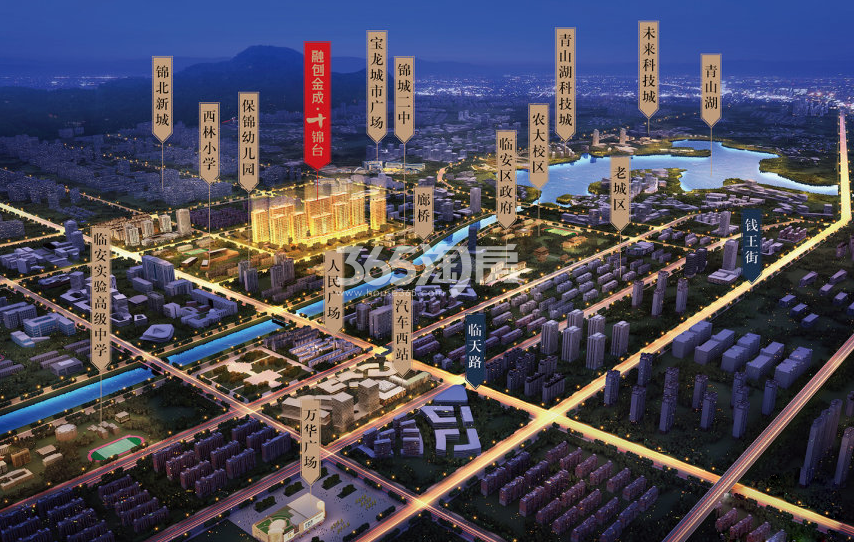 融创金成十锦台鸟瞰图