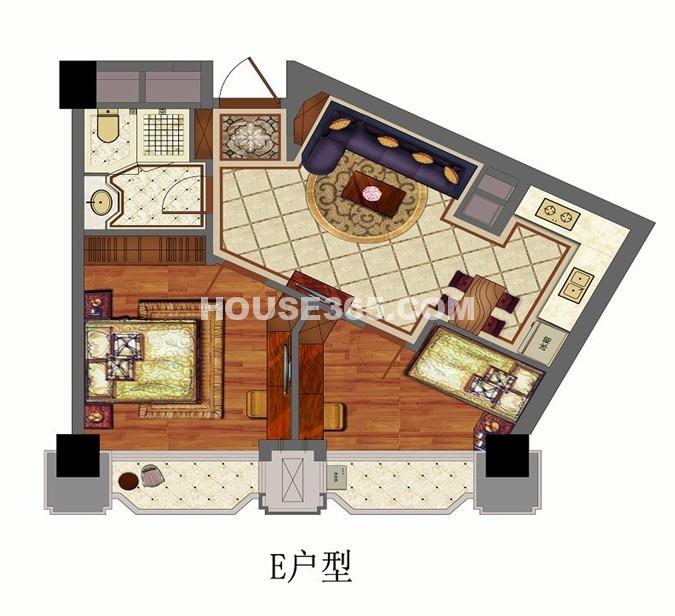 香山四季公馆户型图 E户型