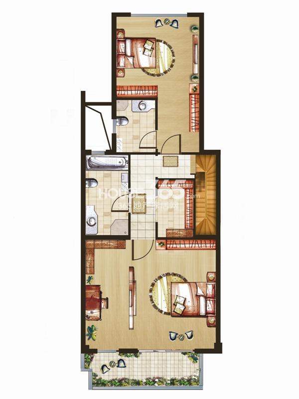 A1户型168方二楼