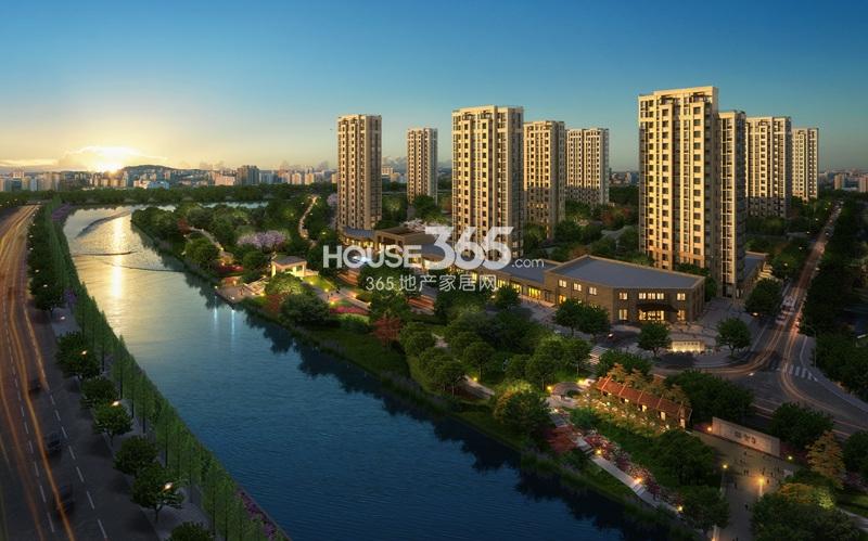 万科紫台沿河景观效果图