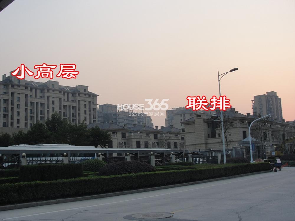 2013.11.7富汇豪庭实景图--六和路上拍联排、小高层