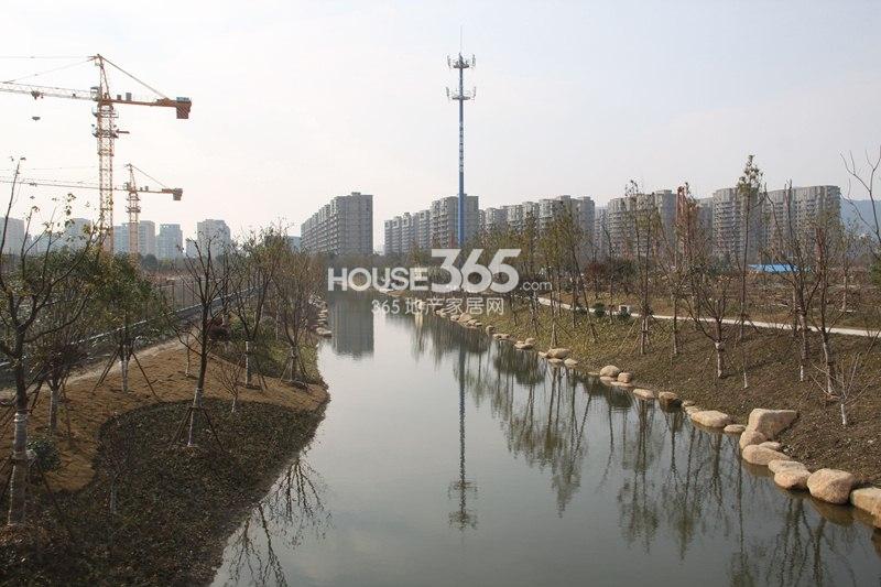 龙湖名景台周边河流景观实景图 （2014.2.11摄）