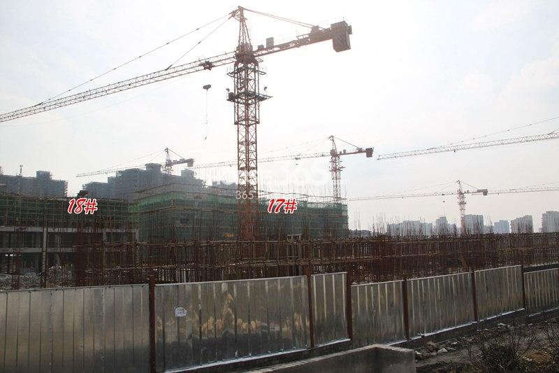 龙湖名景台17、18号楼施工实景图 （2014.2.11摄）