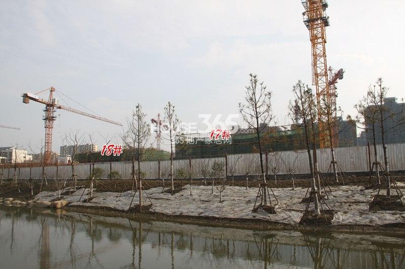 龙湖名景台17、18号楼施工实景图 （2014.2.11摄）