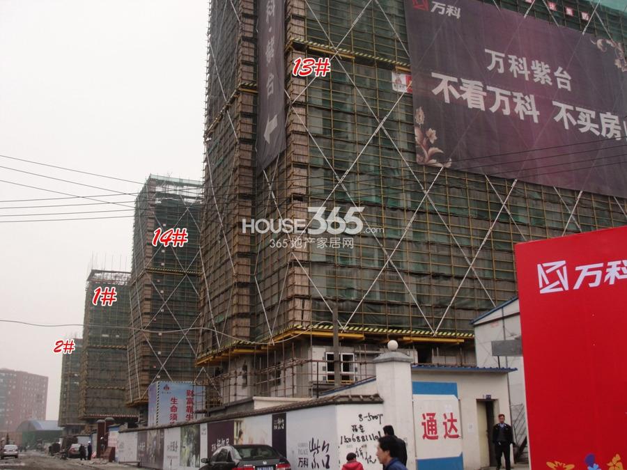 万科紫台1、2、13、14号楼施工实景图 2014.2.26摄 