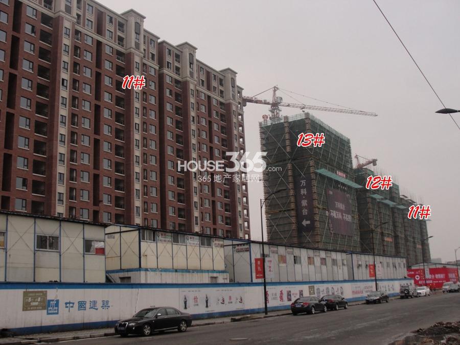 万科紫台11-13号楼和远洋心里11号楼实景图 2014.2.26摄 