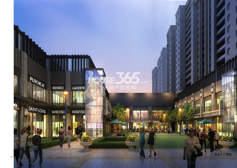 莱茵旺角7号项目商业入口透视图
