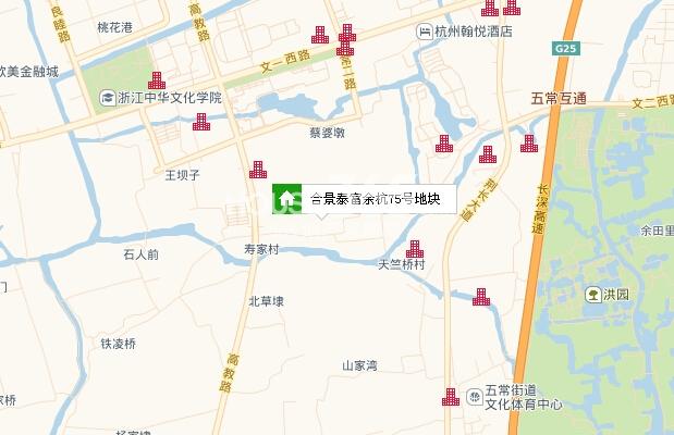 合景泰富余杭75号地块交通图