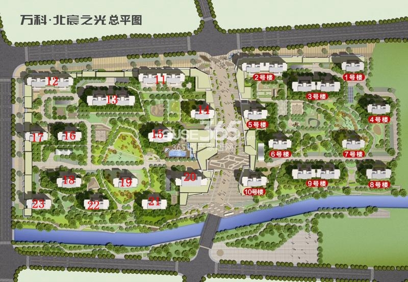 万科北宸之光鸟瞰图