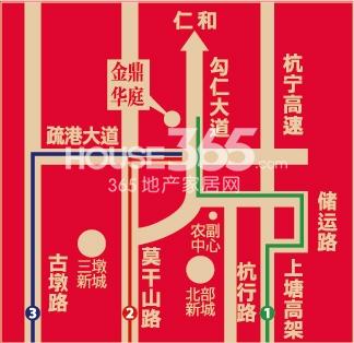 耀达金鼎华庭交通图