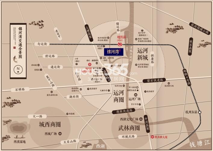 凯喜雅锦河湾交通图
