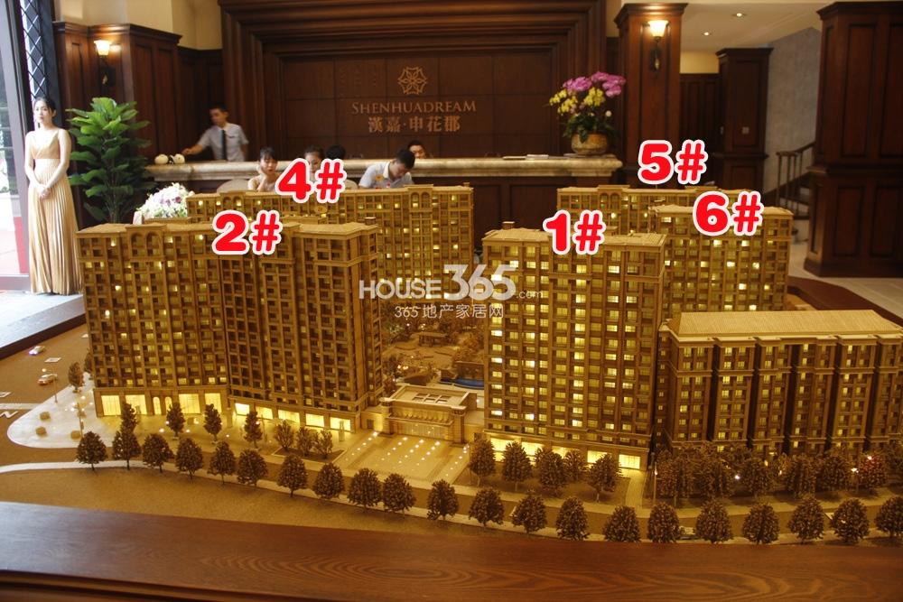 2014.9.9汉嘉申花郡项目售楼处开放现场沙盘正面